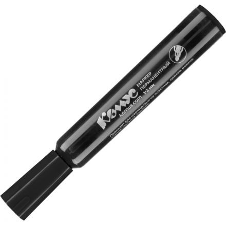 Маркер перманентный КОМУС черный 1-3мм кругл. наконечник Маркер перманентный КОМУС черный 1-3мм кругл. наконечник