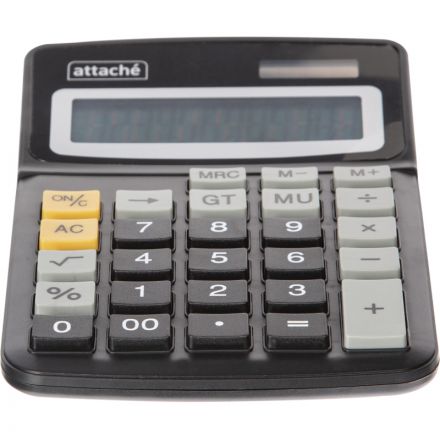Калькулятор настольный КОМПАКТНЫЙ Attache ATC-111-12C 12-ти разрядныйчерн Калькулятор настольный КОМПАКТНЫЙ Attache ATC-111-12C 12-ти разрядныйчерн