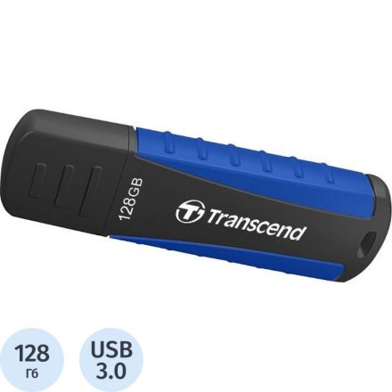 Флеш-память Transcend JetFlash 810, 128Gb, USB 3.1 G1, ч/син, TS128GJF810