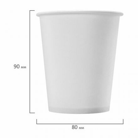 Стакан одноразовый бумажный 250 мл, КОМПЛЕКТ 50 шт., однослойный белый, холодное/горячее, WELDAY (ВЭЛДЭЙ), 608810 Стакан одноразовый бумажный 250 мл, КОМПЛЕКТ 50 шт., однослойный белый, холодное/горячее, WELDAY (ВЭЛДЭЙ), 608810