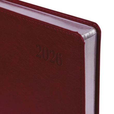 Ежедневник датированный 2026, А5, 138х213 мм, BRAUBERG "Impression", под кожу, бордовый, 117512 Ежедневник датированный 2026, А5, 138х213 мм, BRAUBERG "Impression", под кожу, бордовый, 117512