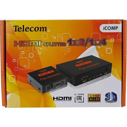 Разветвитель HDMI 1=>2 4k@30 HZ Telecom <TTS7000 Разветвитель HDMI 1=>2 4k@30 HZ Telecom <TTS7000