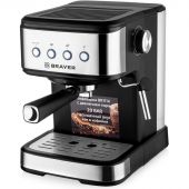 Кофеварка BRAYER BR1114, 1100 Вт,15 бар,автомат.капуч,резерв.д.воды 1,5 л Кофеварка BRAYER BR1114, 1100 Вт,15 бар,автомат.капуч,резерв.д.воды 1,5 л