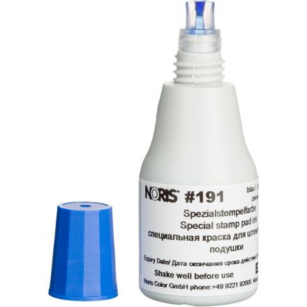 Краска штемпельная Noris 191А синяя на водной основе с содержанием спирта 25 г
