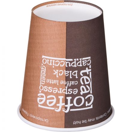 Стакан одноразовый бум 1-сл. d-80мм 200/250мл Модерн беж КОМУС 8OZ50шт/уп