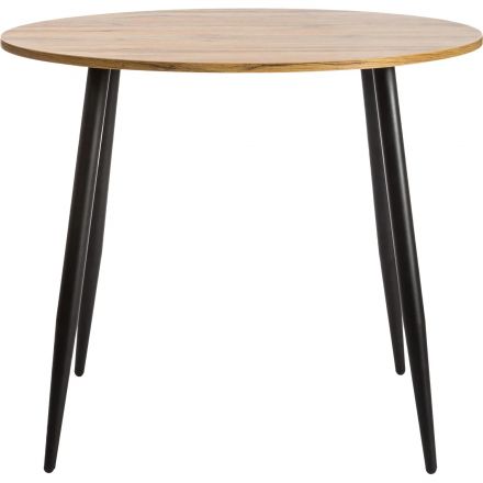 Стол URANUS, ЛДСП/металл, 90x90x77 см, Дуб вотан/Черный Стол URANUS, ЛДСП/металл, 90x90x77 см, Дуб вотан/Черный