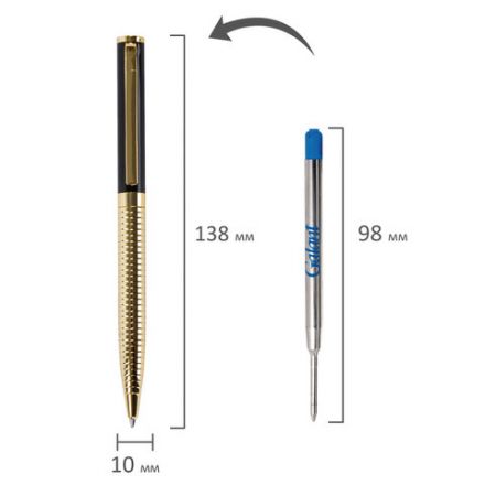 Ручка подарочная шариковая GALANT "Black Melbourne", корпус золотистый с черным, золотистые детали, пишущий узел 0,7 мм, синяя, 141356 Ручка подарочная шариковая GALANT "Black Melbourne", корпус золотистый с черным, золотистые детали, пишущий узел 0,7 мм, синяя, 141356