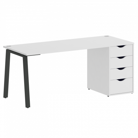 Home Office Стол письменный VR.SP-3-178.4.A Белый/Антрацит металл 1780*720*750