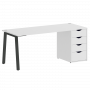 Home Office Стол письменный VR.SP-3-178.4.A Белый/Антрацит металл 1780*720*750