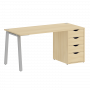 Home Office Стол письменный VR.SP-3-158.4.A Акация/Серый металл 1580*720*750