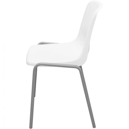 Стул GL_Комус Мебель СтритRAL9006,пластRAL9003(бел)                       