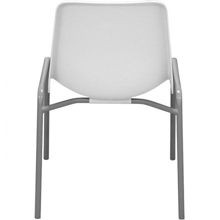 Стул GL_Комус Мебель СтритRAL9006,пластRAL9003(бел)                       