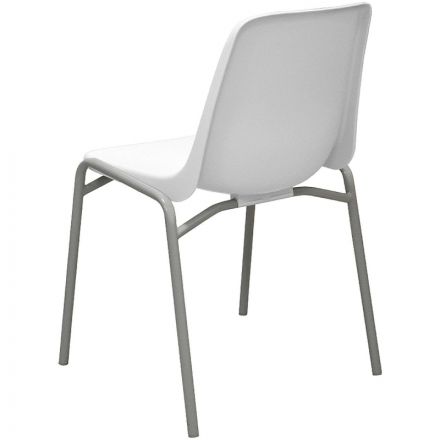 Стул GL_Комус Мебель СтритRAL9006,пластRAL9003(бел)                       
