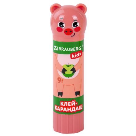 Клей-карандаш "Зверята: кошка, мышка, хрюшка", 9 г, фигурный колпачок, 3 шт./блистер, BRAUBERG KIDS, 271141 Клей-карандаш "Зверята: кошка, мышка, хрюшка", 9 г, фигурный колпачок, 3 шт./блистер, BRAUBERG KIDS, 271141