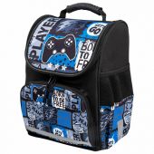 Ранец ПИФАГОР BASIC, 1 отделение, 3 кармана, эргономичная спинка, "Press play", 35х28х18 см, 272043 Ранец ПИФАГОР BASIC, 1 отделение, 3 кармана, эргономичная спинка, "Press play", 35х28х18 см, 272043