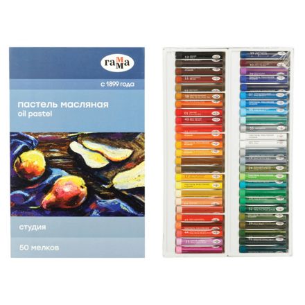 Пастель масляная Гамма "Студия", 50 мелков, картон. упаковка Пастель масляная Гамма "Студия", 50 мелков, картон. упаковка