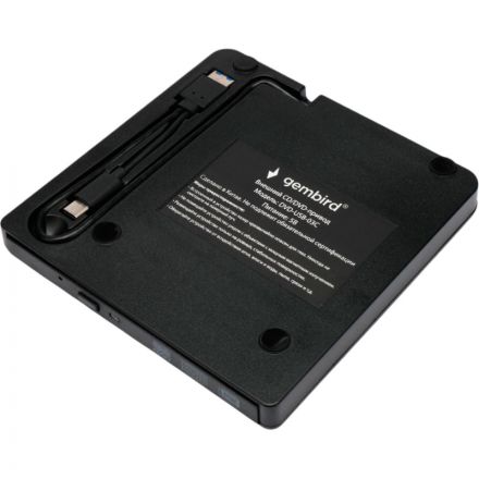 Привод внешний Gembird DVD-USB-03C CD/DVD USB 3.0 пластик, черный Привод внешний Gembird DVD-USB-03C CD/DVD USB 3.0 пластик, черный