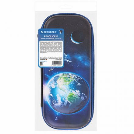 Пенал BRAUBERG, 1 отделение, 1 откидная планка, EVA, 22х10х5 см, "Planet", 272336 Пенал BRAUBERG, 1 отделение, 1 откидная планка, EVA, 22х10х5 см, "Planet", 272336