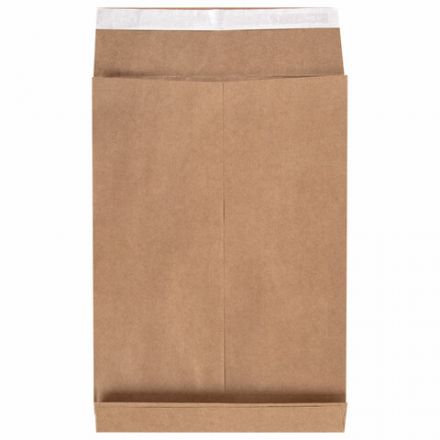 Конверт-пакет В4 объемный (250х353х40 мм), до 300 листов, крафт-бумага, отрывная полоса, 391157 Конверт-пакет В4 объемный (250х353х40 мм), до 300 листов, крафт-бумага, отрывная полоса, 391157