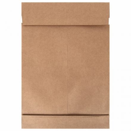 Конверт-пакет В4 объемный (250х353х40 мм), до 300 листов, крафт-бумага, отрывная полоса, 391157 Конверт-пакет В4 объемный (250х353х40 мм), до 300 листов, крафт-бумага, отрывная полоса, 391157