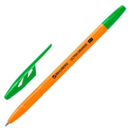 Ручка шариковая BRAUBERG "ULTRA ORANGE", ЗЕЛЕНАЯ, узел 0,7 мм, чернила ГЕРМАНИЯ, наконечник ШВЕЙЦАРИЯ, 143565 Ручка шариковая BRAUBERG "ULTRA ORANGE", ЗЕЛЕНАЯ, узел 0,7 мм, чернила ГЕРМАНИЯ, наконечник ШВЕЙЦАРИЯ, 143565