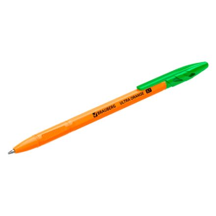 Ручка шариковая BRAUBERG "ULTRA ORANGE", ЗЕЛЕНАЯ, узел 0,7 мм, чернила ГЕРМАНИЯ, наконечник ШВЕЙЦАРИЯ, 143565 Ручка шариковая BRAUBERG "ULTRA ORANGE", ЗЕЛЕНАЯ, узел 0,7 мм, чернила ГЕРМАНИЯ, наконечник ШВЕЙЦАРИЯ, 143565