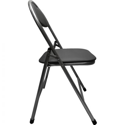 Стул РС01.00.94 Нортон ((503CN)искожа серая Canyon800, каркас металлик)_МШК