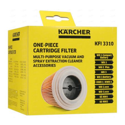 Фильтр KARCHER патронный KFI3310, для пылесосов серии WD 1 / 2 / 3 / SE, 2.863-303.0 Фильтр KARCHER патронный KFI3310, для пылесосов серии WD 1 / 2 / 3 / SE, 2.863-303.0