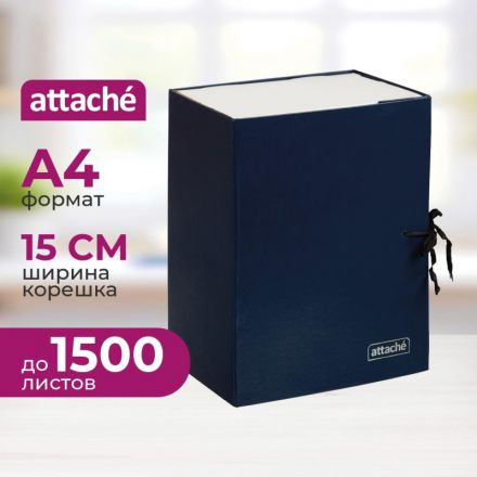 Папка архивная складная ATTACHE,150 мм,синий Папка архивная складная ATTACHE,150 мм,синий