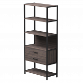 Набор стеллажных систем №5 Everprof EVO 830x385x1840 Дуб Пасадена/Черный