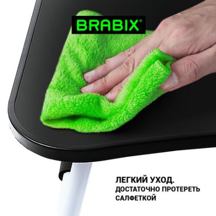 Столик складной для ноутбука/завтрака BRABIX BT-001 (600х400х265 мм), органайзер, черный, 532899 Столик складной для ноутбука/завтрака BRABIX BT-001 (600х400х265 мм), органайзер, черный, 532899