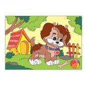 Картина по номерам для малышей Щенок-озорник, Ркн-039