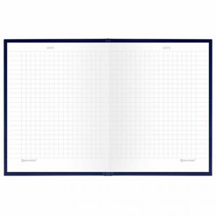 Блокнот МАЛЫЙ ФОРМАТ 110х147 мм, А6, 80 л., твердый, клетка, BRAUBERG "Minimal", синий, 116447