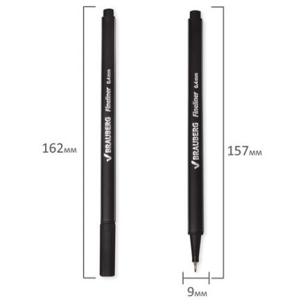 Ручка капиллярная (линер) BRAUBERG "Aero", ЧЕРНАЯ, трехгранная, металлический наконечник, линия письма 0,4 мм, 142252 Ручка капиллярная (линер) BRAUBERG "Aero", ЧЕРНАЯ, трехгранная, металлический наконечник, линия письма 0,4 мм, 142252