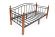 Кровать LANDLER, дерево гевея/металл, 90*200 см (Day bed), красный дуб/черный
