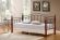 Кровать LANDLER, дерево гевея/металл, 90*200 см (Day bed), красный дуб/черный