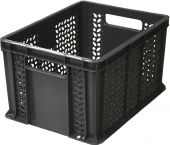 Ящик 400х300х230 перфорированный, с ручками чёрный Ящик 400х300х230 перфорированный, с ручками чёрный