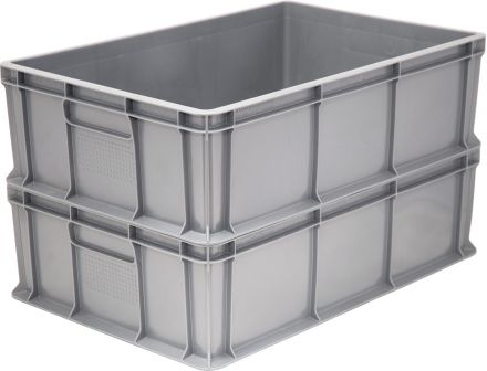 Ящик 600*400*180 мм сплошной без ручек синий