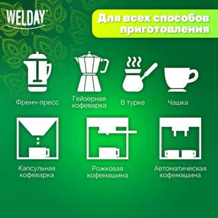 Кофе в зернах WELDAY (ВЭЛДЭЙ) "ESPRESSO Arabica" 1 кг, арабика 100%, 623437, УТ000015160 Кофе в зернах WELDAY (ВЭЛДЭЙ) "ESPRESSO Arabica" 1 кг, арабика 100%, 623437, УТ000015160