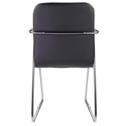 Кресло для приемных и переговорных BRABIX "Visit CF-101", хром, экокожа, черное, 532559 Кресло для приемных и переговорных BRABIX "Visit CF-101", хром, экокожа, черное, 532559