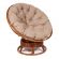 Кресло-качалка Папасан/Papasan (W 23/01 B) /с подушкой/ 115х78х104см, пекан орех, экошерсть коричневый, 1811-5