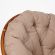 Кресло-качалка Папасан/Papasan (W 23/01 B) /с подушкой/ 115х78х104см, пекан орех, экошерсть коричневый, 1811-5