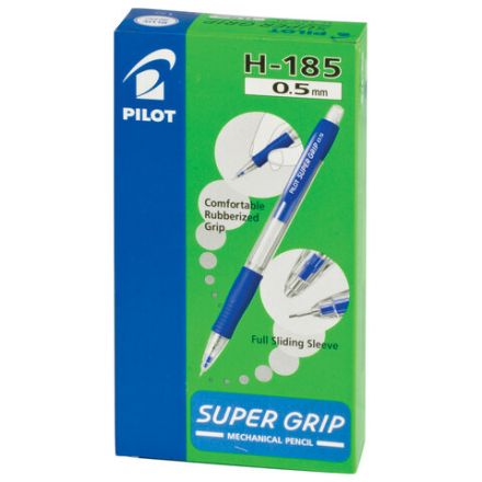Карандаш механический 0,5 мм, PILOT H-185 "Super Grip", ластик, резиновый грип, корпус синий, H-185-SL, Н-185 Карандаш механический 0,5 мм, PILOT H-185 "Super Grip", ластик, резиновый грип, корпус синий, H-185-SL, Н-185