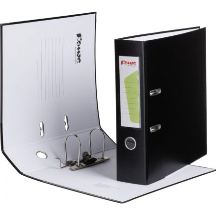 Папка-регистратор с арочн.мех.Комус Экономи 80мм,черн,ПБП1,карм.кор.,мет.уг Папка-регистратор с арочн.мех.Комус Экономи 80мм,черн,ПБП1,карм.кор.,мет.уг