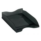 Лоток для бумаг горизонтальный СТАММ "Тропик", тонированный черный Лоток для бумаг горизонтальный СТАММ "Тропик", тонированный черный