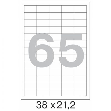 Этикетки самоклеящиеся ProMega label basic 38х21.2 мм A4 65 штук на листе белые (50 листов в упаковке)