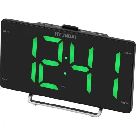 Радиобудильник Hyundai H-RCL246 черный LCD подсв:зеленая часы:цифровые FM Радиобудильник Hyundai H-RCL246 черный LCD подсв:зеленая часы:цифровые FM