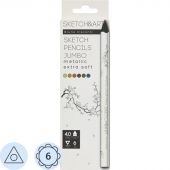 Набор карандашей СКЕТЧ-КАРАН.SKETCH&ART,УТОЛЩ,4 ММ,МЕТАЛЛИК,6 ЦВ,30-0118/01 Набор карандашей СКЕТЧ-КАРАН.SKETCH&ART,УТОЛЩ,4 ММ,МЕТАЛЛИК,6 ЦВ,30-0118/01