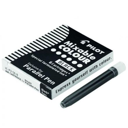 Чернила Чернильный картридж PILOT Parallel Pen черные 6 шт/уп IC-P3-S6 B Чернила Чернильный картридж PILOT Parallel Pen черные 6 шт/уп IC-P3-S6 B