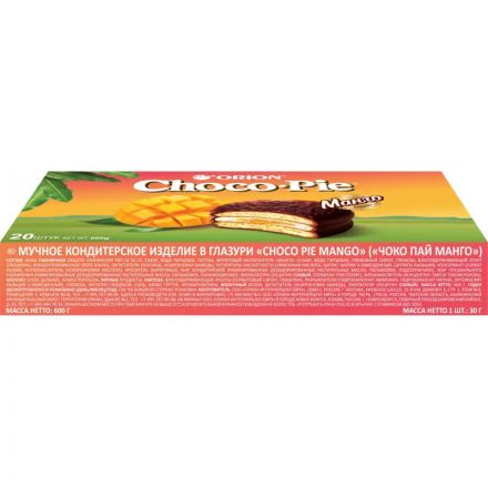Пирожное Choco Pie Mango манго, 600г Пирожное Choco Pie Mango манго, 600г
